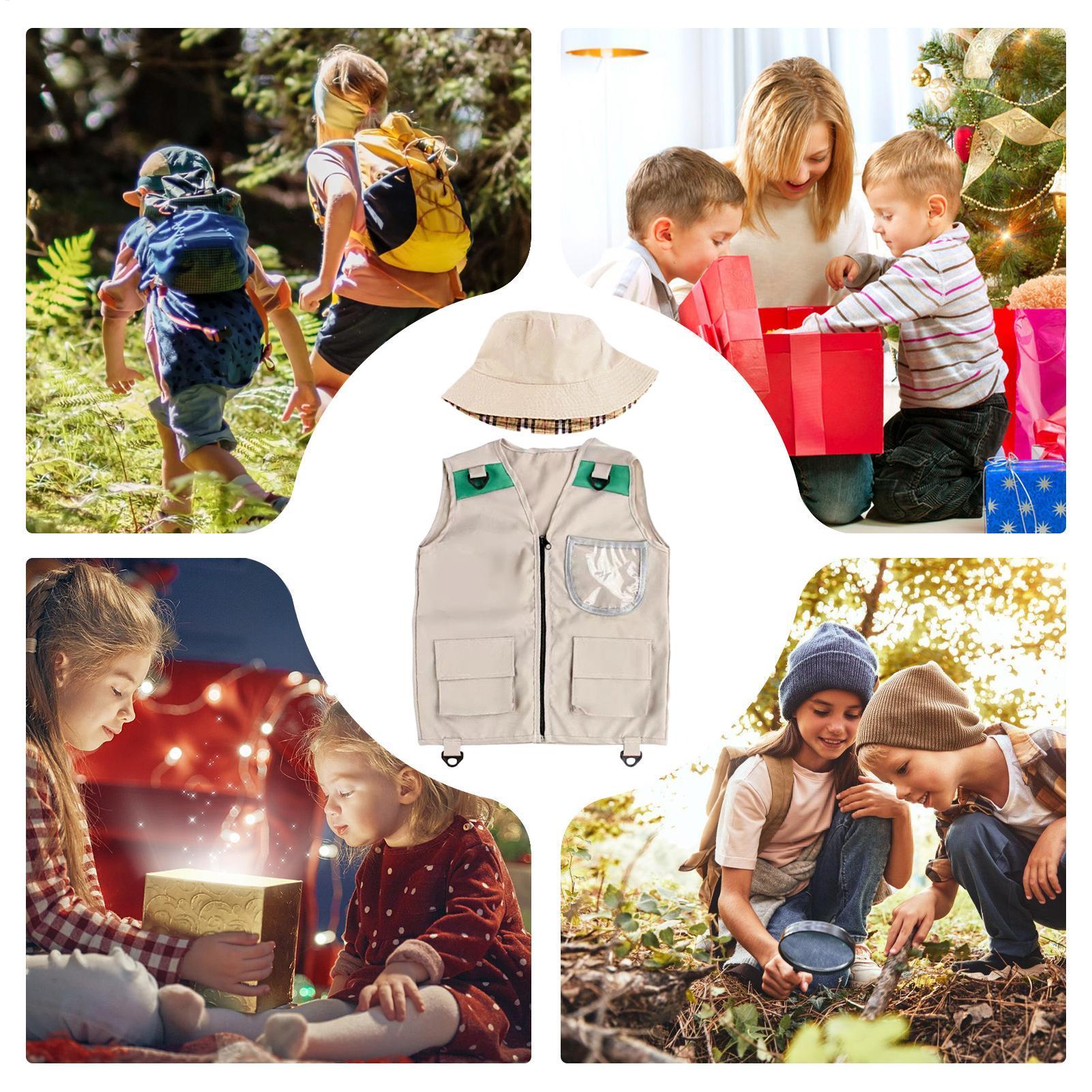 Outdoor Adventure Kit For Boys - Çocuklar için Keşifçı Yeleği ve Şapka