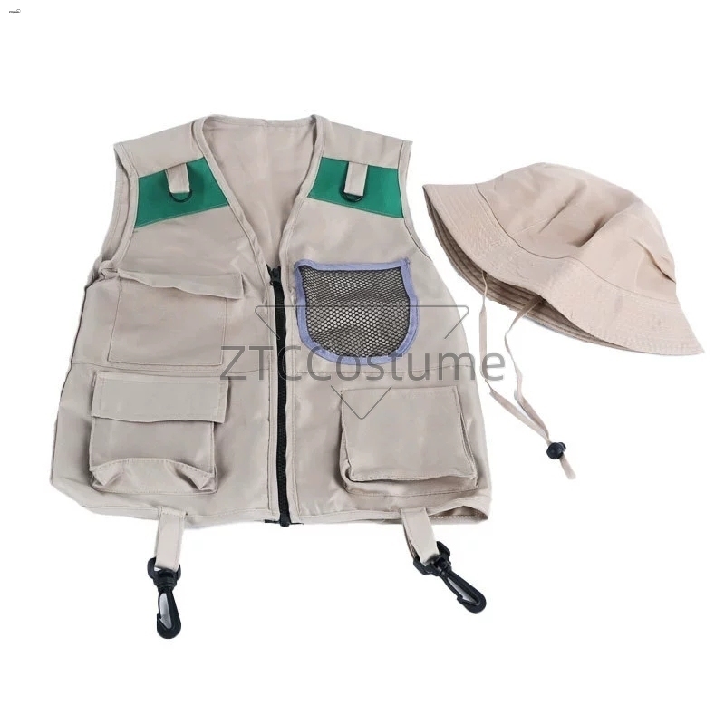 Outdoor Adventure Kit For Boys - Çocuklar Explorer Yelek ve Şapka Kostüm