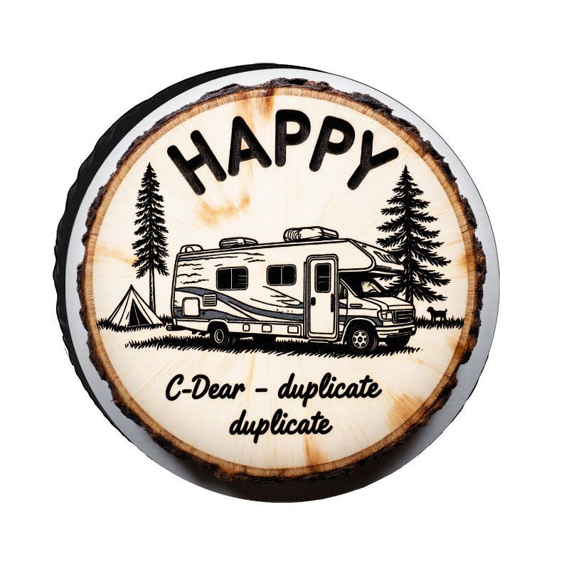 Outdoor Adventure Travel - HAPPY RV Kamp Temalı Polyester Lastik
