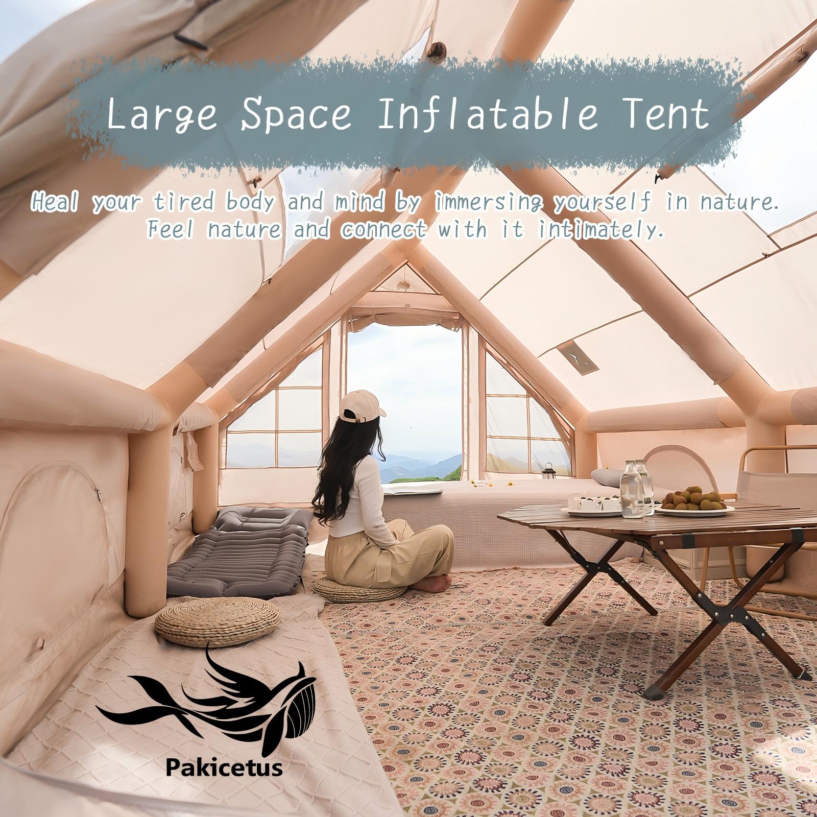 Outdoor Adventure Tent - PAKICETUS Büyük Lüks Şişme Glamping Çadırı,