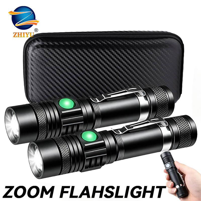 Outdoor Adventure Travel - T6 LED Şarj Edilebilir El Feneri,
