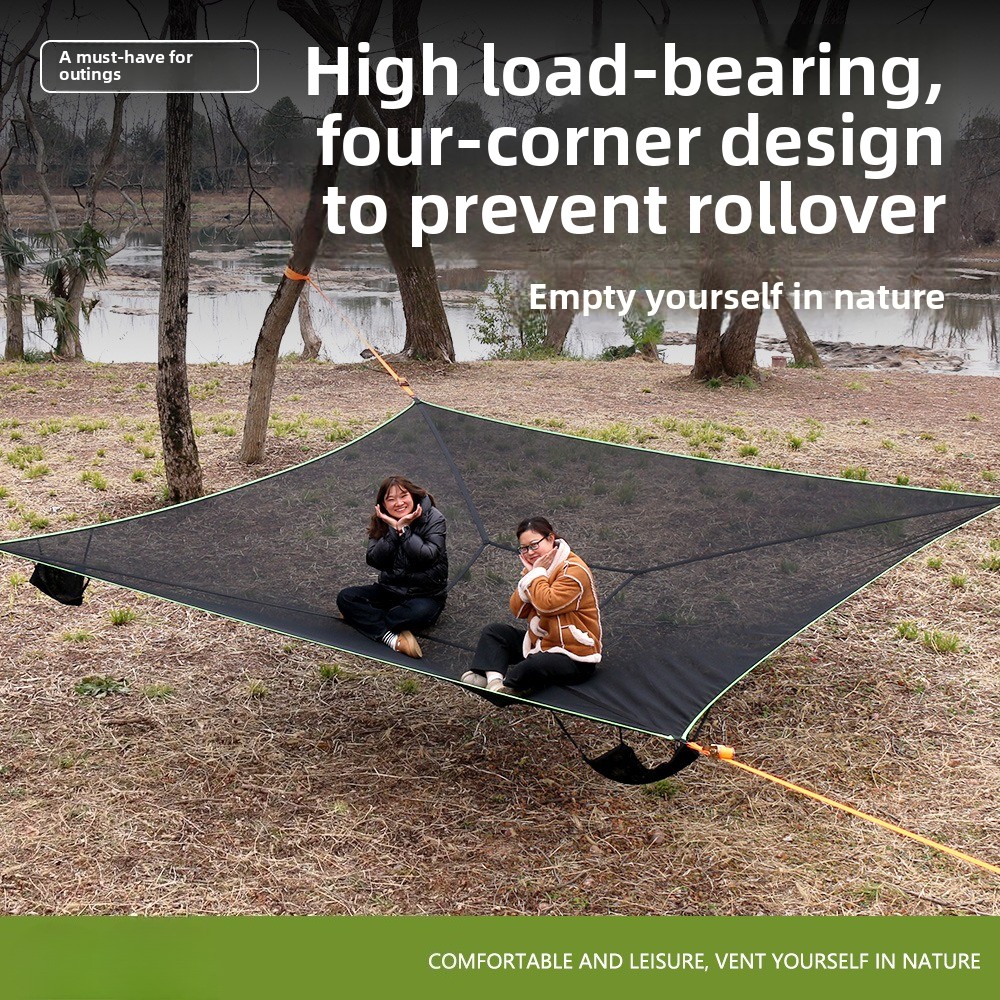 Outdoor Adventure Tent - Taşınabilir Dört Köşeli Asılı Kamp Hamağı,