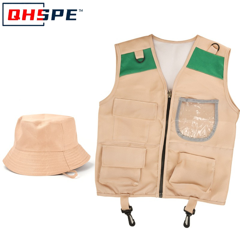 Outdoor Adventure Kit For Boys - Çocuklar Explorer Yelek ve Şapka Kostüm