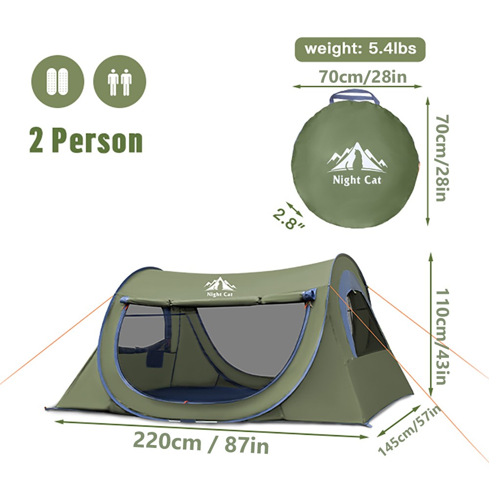 Gece Kedisi Açılır Çadır 2 Kiş - Outdoor Adventure Tent incelemesi ve fiyatı